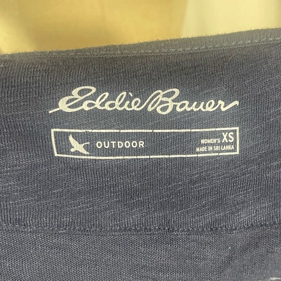 Eddie Bauer Striped Crowl Neck Sleeveless Dress Navy and White Size XS - Picture 4 of 6